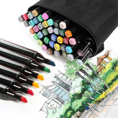 MagicPaint™ - 48-Piece Dual-Tip Marker Set | Vibrant Colours for Creative Kids